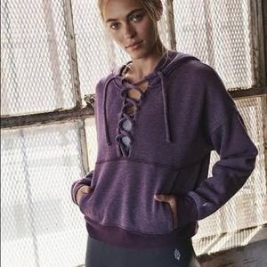 NEW Free People Movement Believe It Lace-up Hoodie